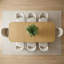 Ensemble de salle à manger 9 pièces en bois avec 8 chaises rembourrées et table à tréteaux extensible-1383524204