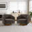 Applewold Upholstered Tan Chenille Swivel Barrel Chair with Solid Wood Base-367056896