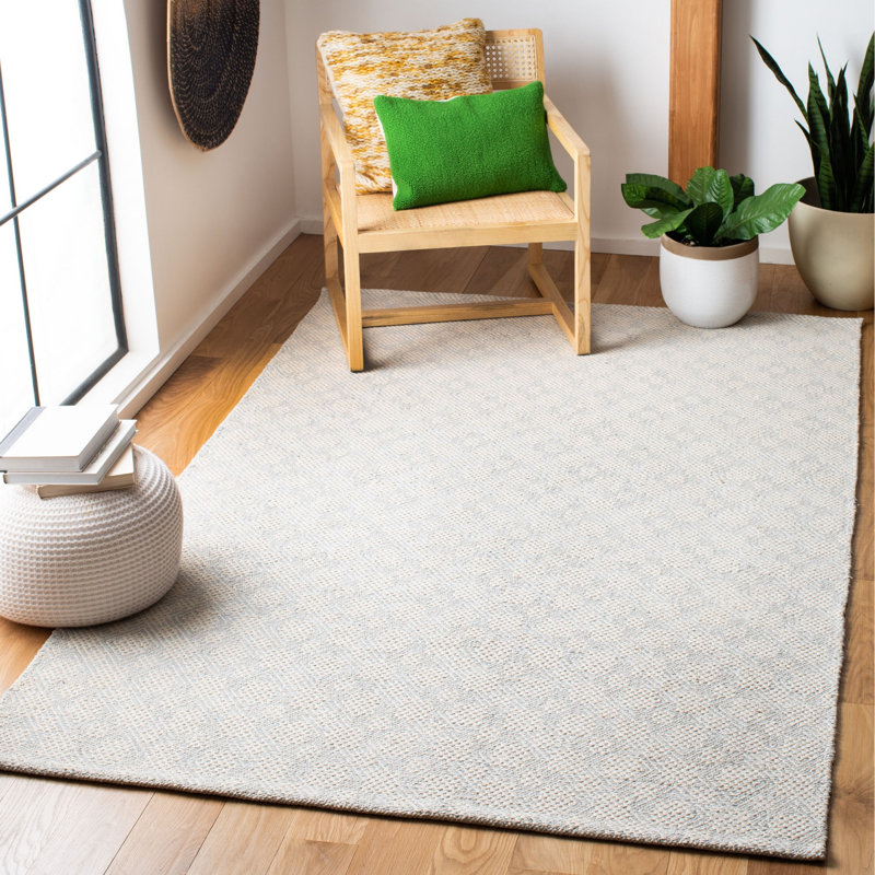 Loganville Hand Woven Cotton Geometric Rug, Rectangle 8' x 10'