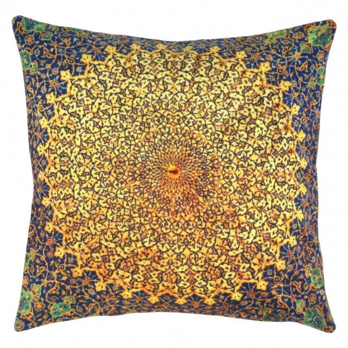 Coussin décoratif en velours Pasargad 16 po x 16 po