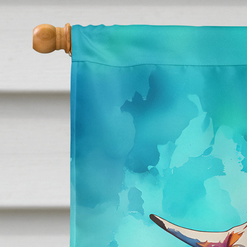Drapeau de maison de vache hippie