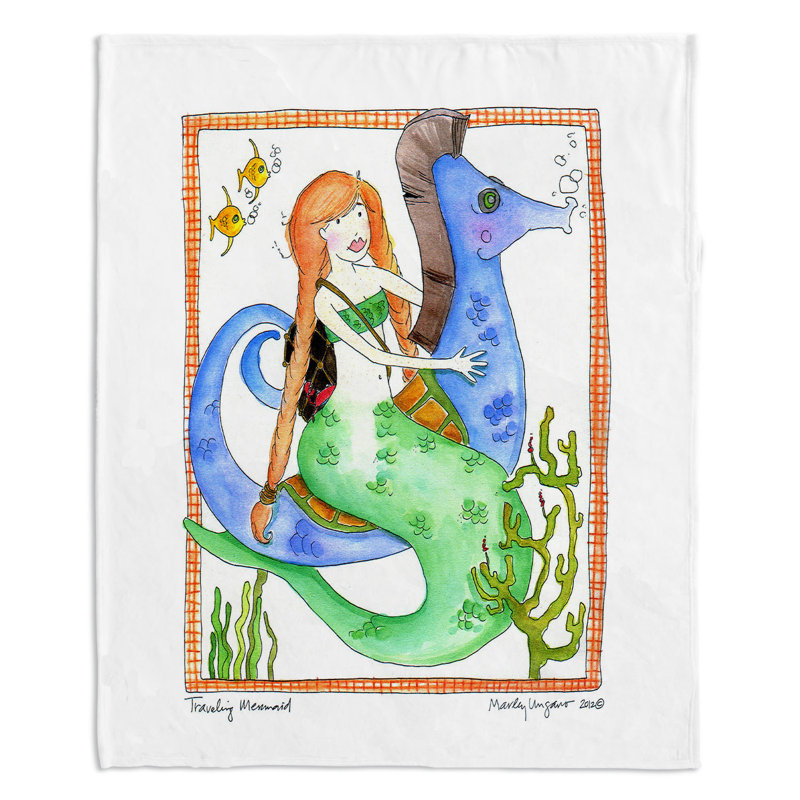  Couverture de voyage sirène, 68 po x 80 po