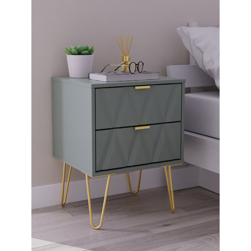 Benisch 45cm W Manufactured Wood Bedside Table