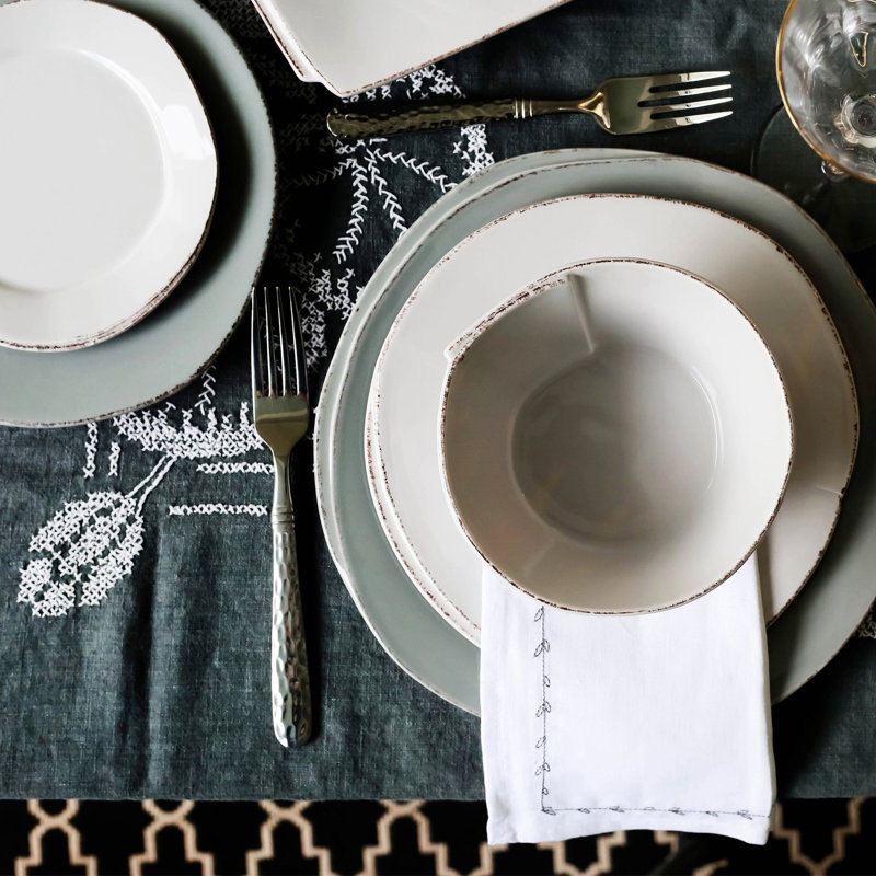Lastra Handmade Stoneware Dinner Plate, Gray