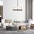 Belser 5-Light Dimmable Modern Round Chandelier with Seeded Cylinder Glass Shade for Dining Room