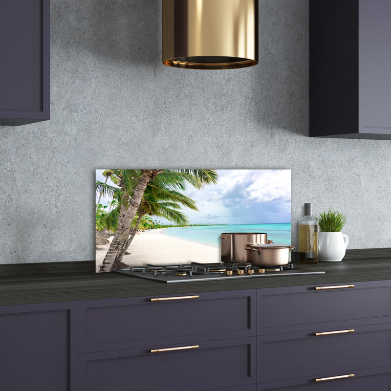 50cm W x 100cm L Glass Peel and Stick Panel