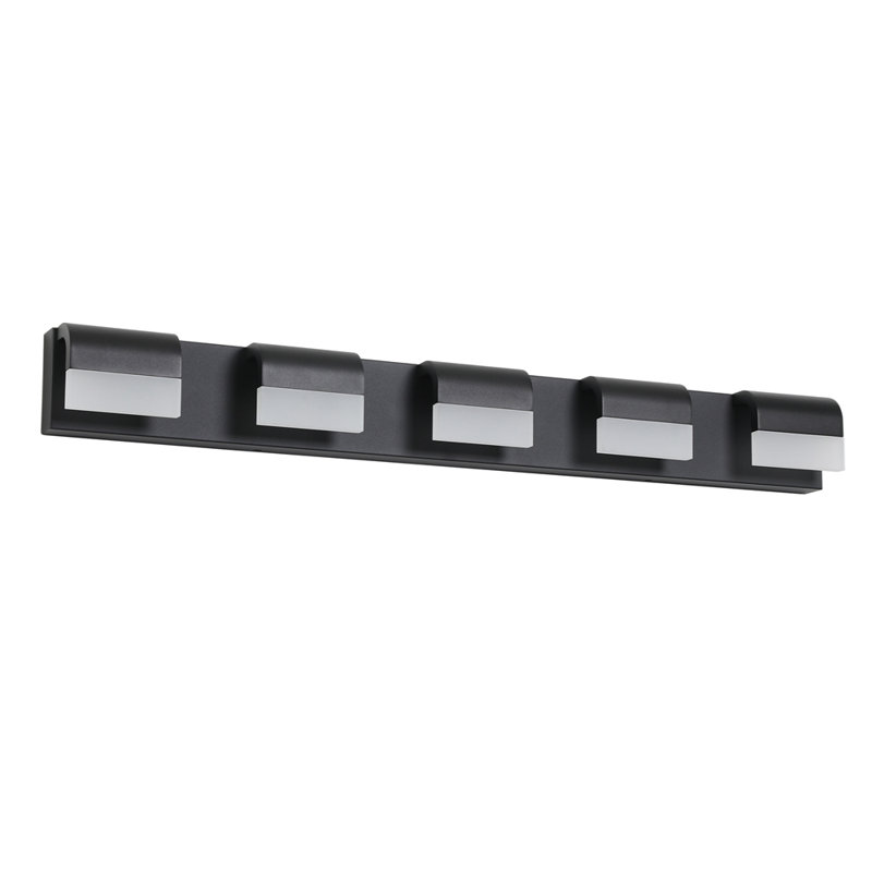 Éclairage pour salle de bain 5 lumières DEL Modern, Noir