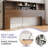 Modern Wooden Bookcase Headboard with Adjustable LED Lights & Charging Station – Queen & King Sizes, Scroll Down for Assembly Video-1466048436-1472337829