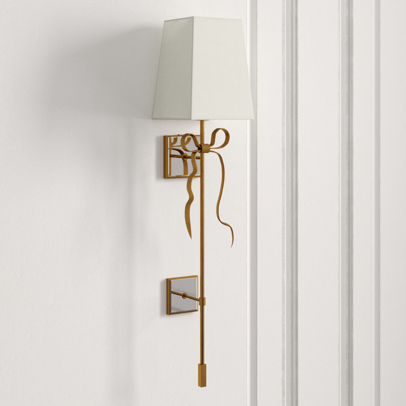 Ellery Glass 1 - Light Wallchiere, Cream, Soft Brass