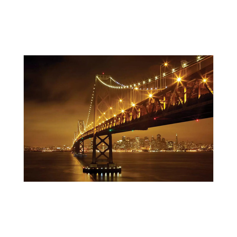 Bay Bridge 1 Piece Wrapped Canvas Wall Art, 20.32 cm H x 30.48 cm W