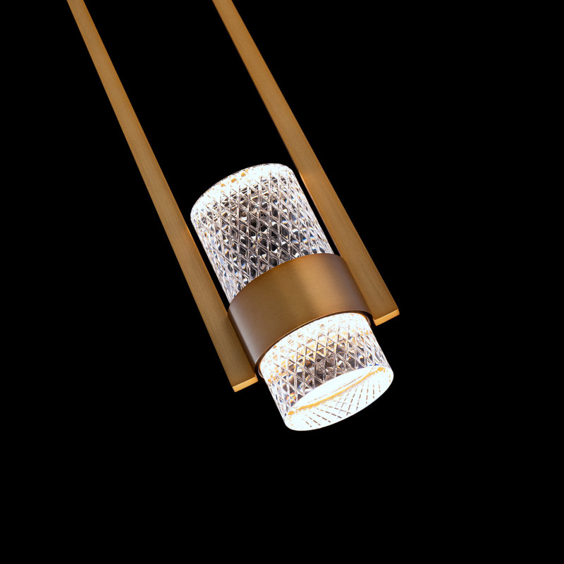 Cadenza 1 - Light LED Pendant, Aged Brass