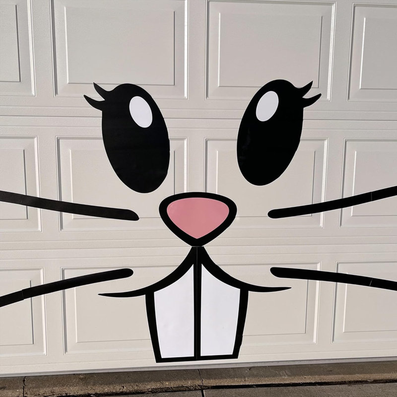 Julysa 21 Piece Easter Bunny Face Garage Door Mural Set