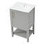 Meuble-lavabo de 20 po avec lavabo, armoire de salle de bain avec porte à fermeture douce, support de rangement et tablette ouverte-1216771458