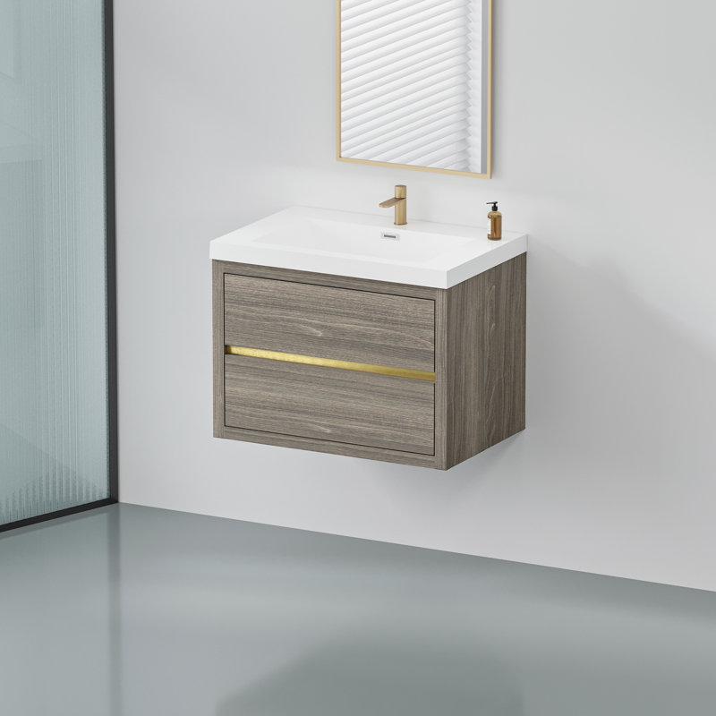 Meuble-lavabo flottant avec lavabo Lechlade