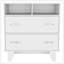 Commode à deux tiroirs, deux tablettes ouvertes, plateau, quatre pieds - blanc-330437398
