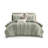 Shay Sage 3-Piece Striped 100% Cotton King/Cal King Comforter Set-101174456-101174457