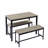 Dining Table Set, Bar Table with 2 Dining Benches, Kitchen Table Counter with Chairs