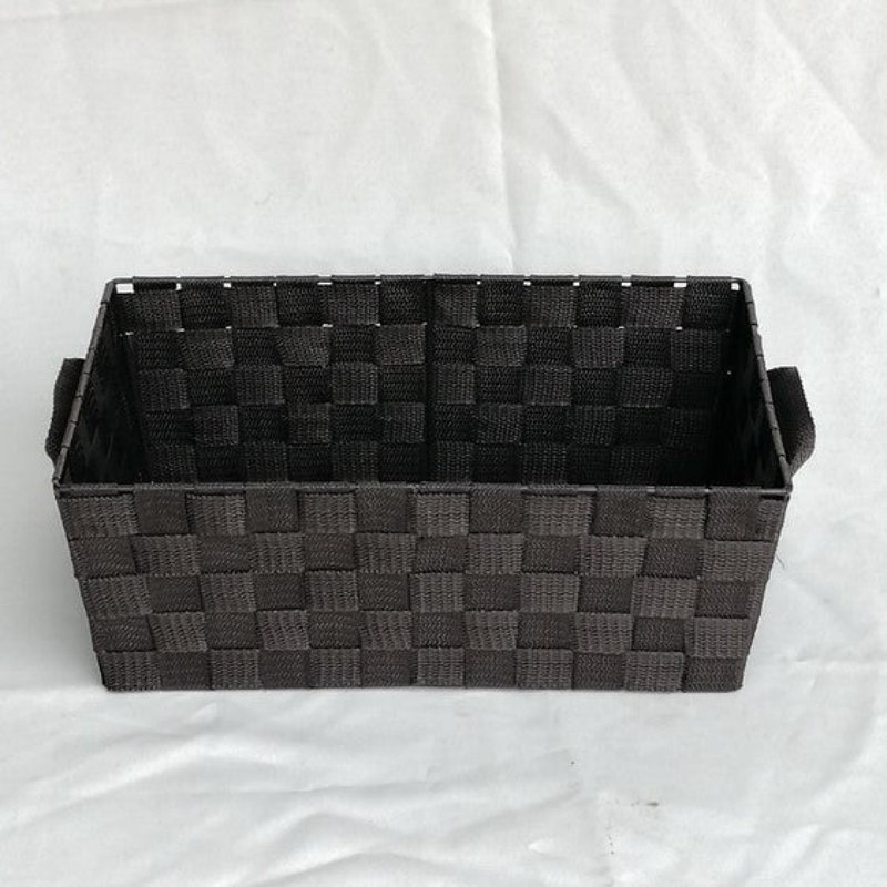 Brown Strap Basket, Brun