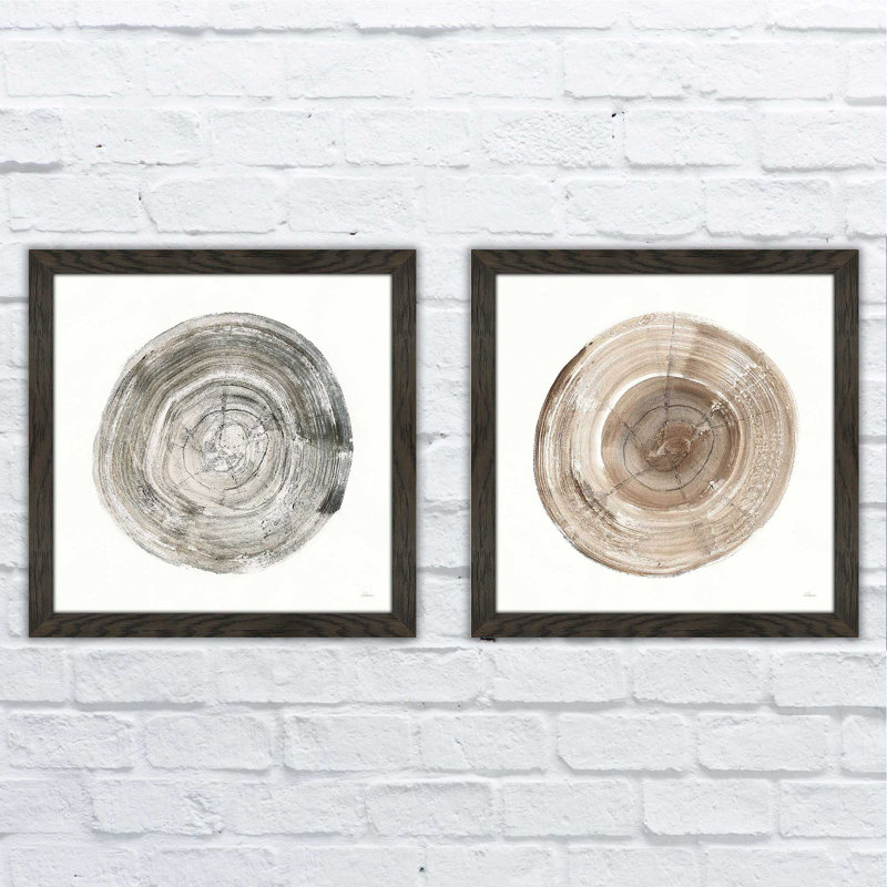 « counting the years ii », ensemble de 2 reproductions de peintures à l’aquarelle encadrées, H 16,5 po x l 33 po