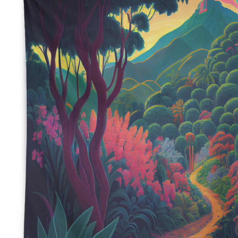 Tapisserie en polyester dans les montagnes I, H 32 po x l 39 po