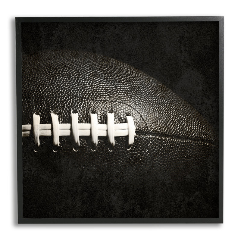 ba-900-Football encadré, photographie par Kim Allen, reproduction d'art sur toile, Giclée encadrée noir minuit