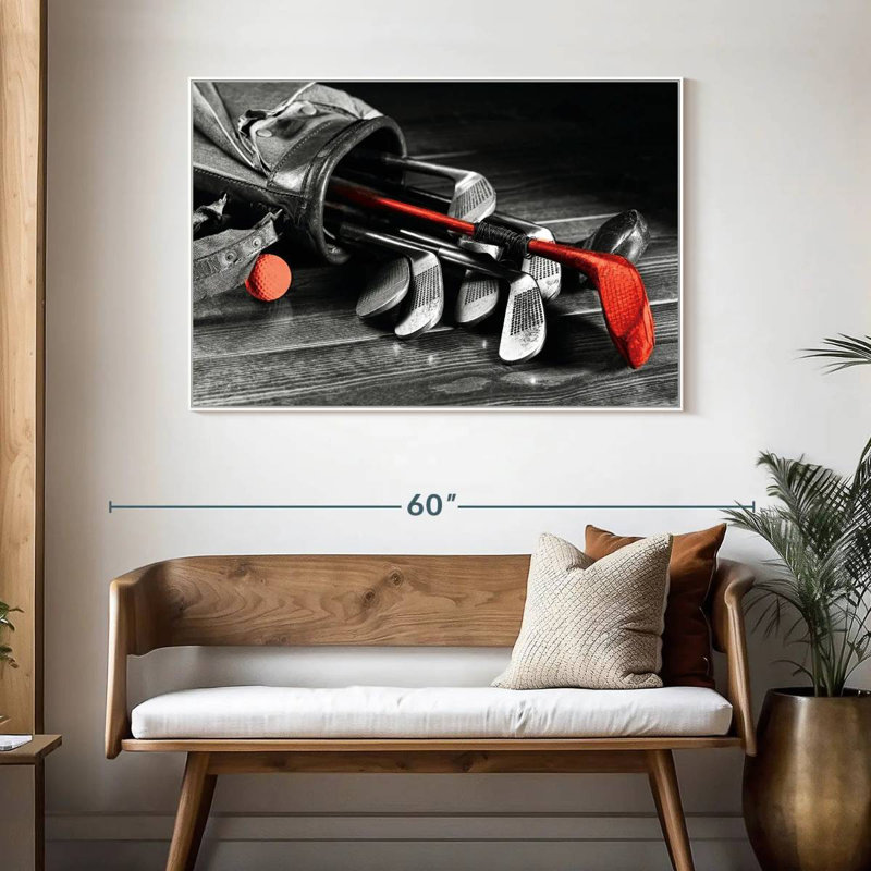 Équipement de golf, 46 po x 31 po, Cadre flottant blanc