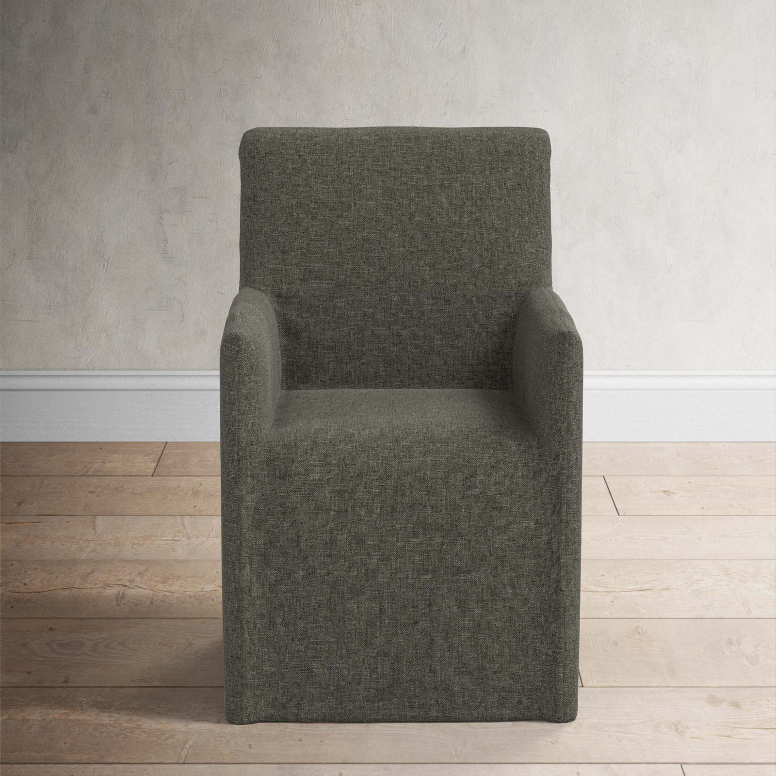 Ivanka Dining Chair, Zuma Charcoal Textured Linen