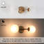 Applique murale pour salle de bain 2 lumières avec boule de verre 18 po de hauteur