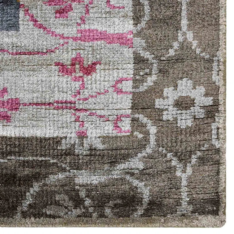 Tapis d'intérieur en viscose noué à la main de qualité supérieure