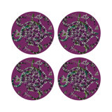 Ouroboros Vegan Leather Round Beaded Placemat