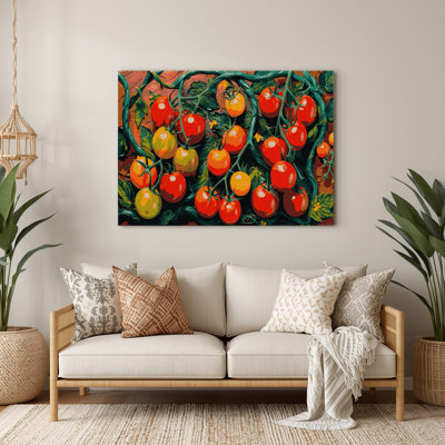 Art mural en métal légumes tomates raisin brun