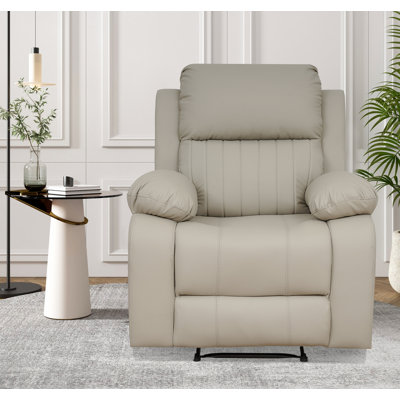 35.5" Wide Faux Leather Manual Standard Recliner