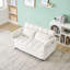 Canapé 52 po beige moderne en velours-1066692378