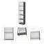 Bibliothèque grise et blanche mate - 5 tablettes Slim White Saver Space Modern, version
