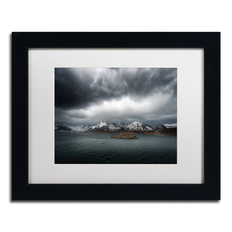 Gris, reproduction de photo encadrée, H 11 po x l 14 po x P 0,5 po, Blanc