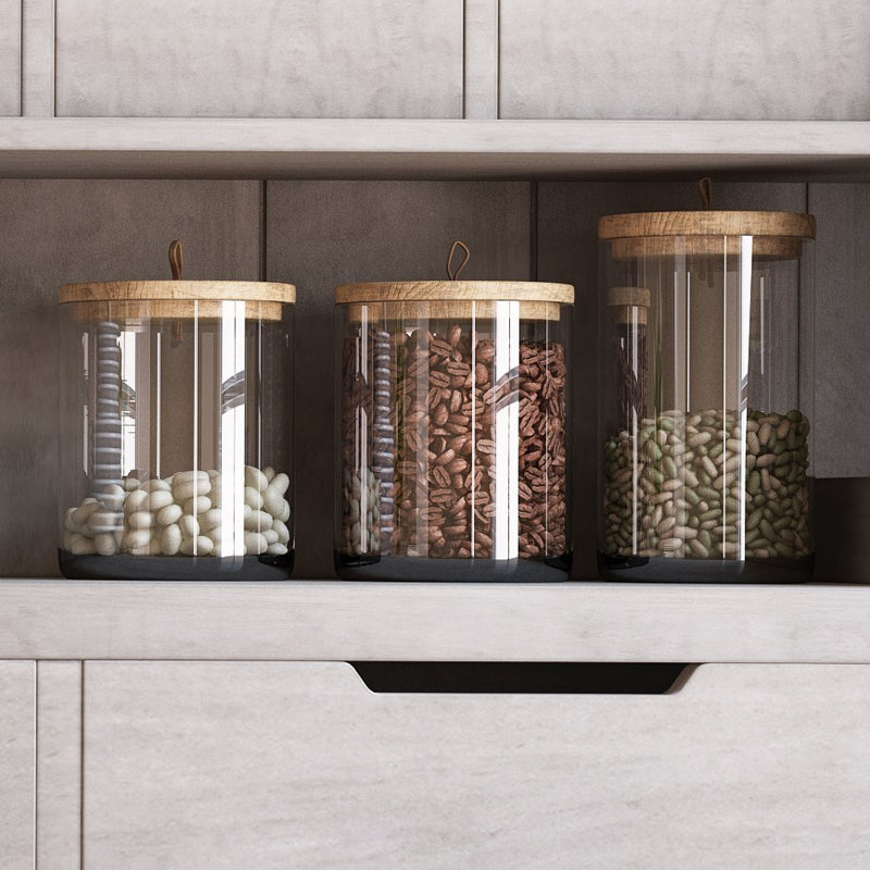 Rustic Canister, 6" H x 6" W x 6" D