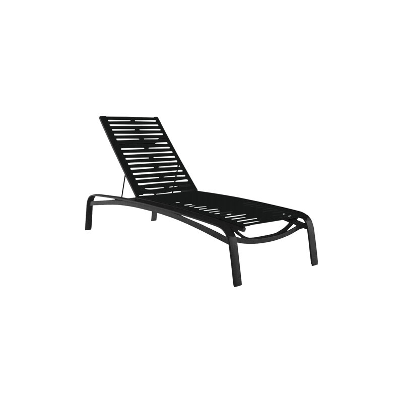 Laguna Beach EZ Span™ Outdoor Rust-Resistant Metal Chaise Lounge, Obsidian, Obsidian