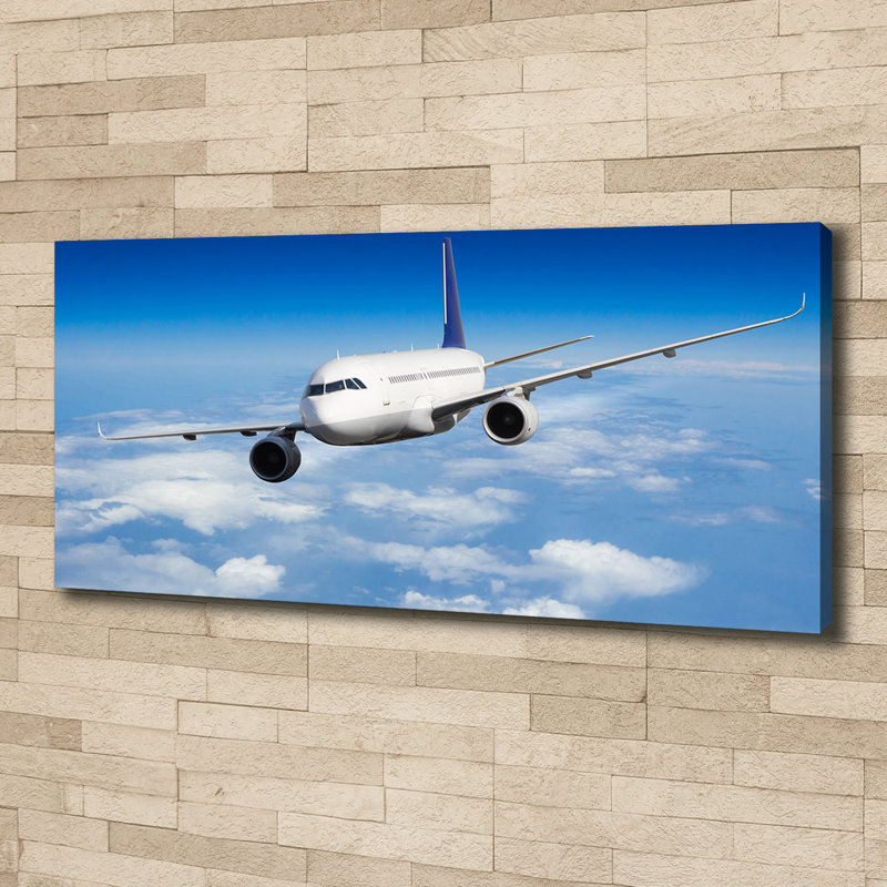 Airplane In The Air - No Frame Print on Canvas