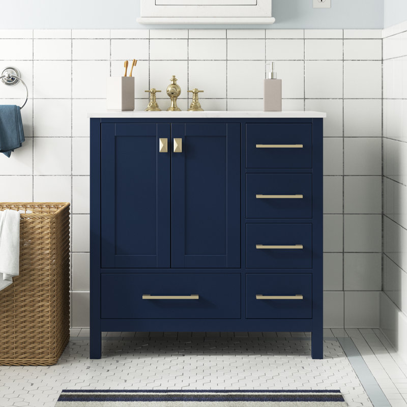 Ensemble de meuble-lavabo simple 32 po Hines, Bleu