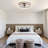 24'' Flush Mount Dimmable Ceiling Fan With LED Lights Bedroom Ceiling Fan-1203582301