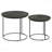2-Piece Matte Black Nesting Table