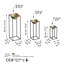 Ensemble de casseroles élégantes en métal (3 pièces), noir et or, 10,2 po x 31,5 po x 10,2 po | Fabrication 100% durable en métal | Parfait pour les plantes d'intérieur et la décoration intérieure | Design élégant et fonctionnel