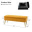 Banc de rangement rembourré en velours Kajana-1706549181