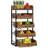 46.06” Tall 5-Tier Rustic Brown Pull-Out Fruit Vegetable & Snack Storage Rack For Pantry