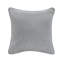Causeuse Gini, 6 coussins décoratifs, garniture cloutée, chenille grise, 70 po
