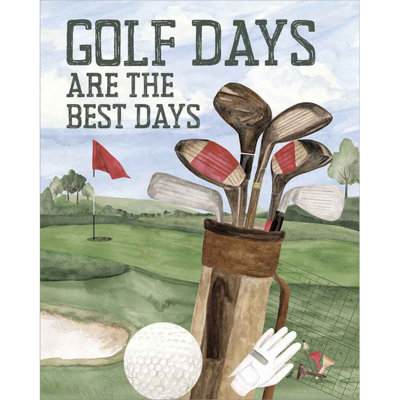 «Golf Days neutre portrait II-Best Days» par Tara Reed - impression sur toile tendue