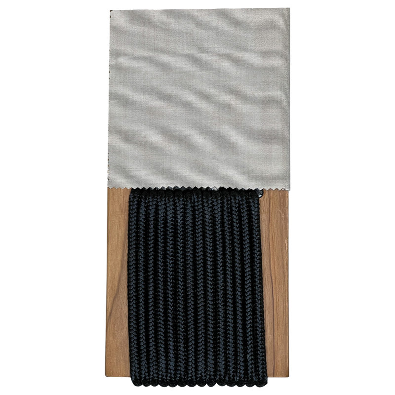 Ensemble de conversation d'extérieur en teck 2 pièces avec coussins Sunbrella® Aniston