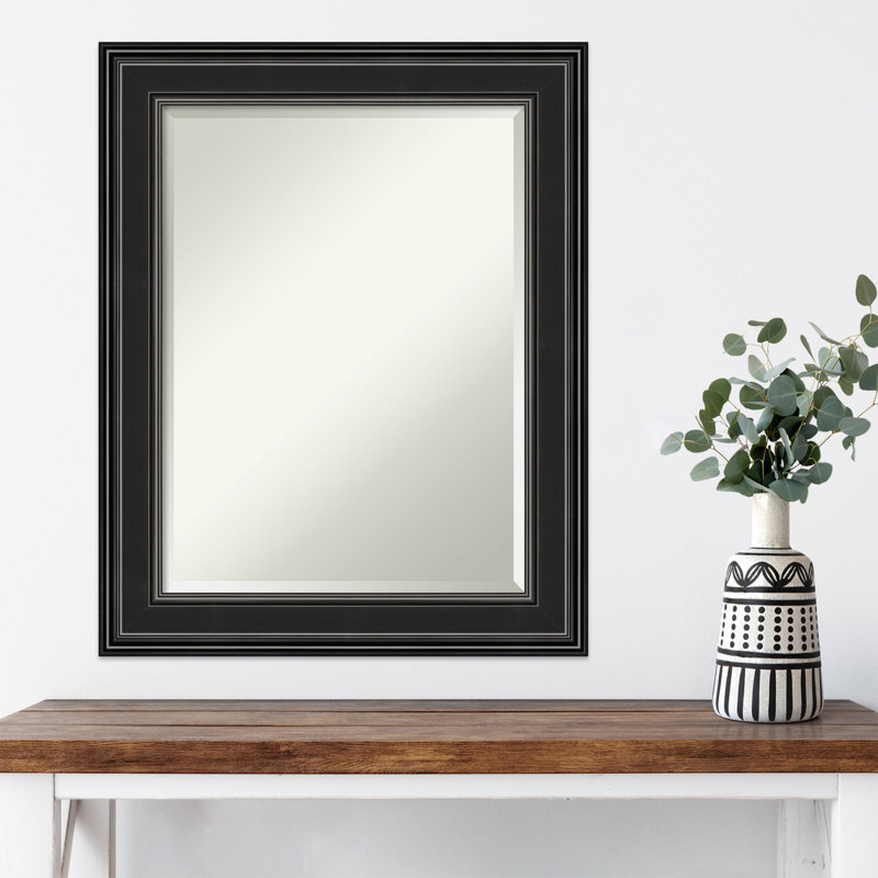 Fahlman Flat Wall Mirror, Black, 29.5" x 23.5"