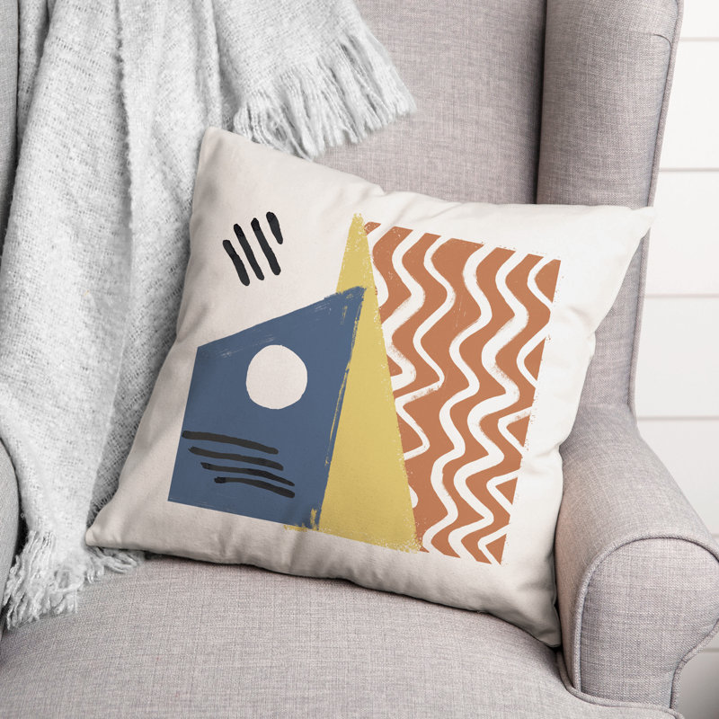 Geometric Reversible Throw Pillow