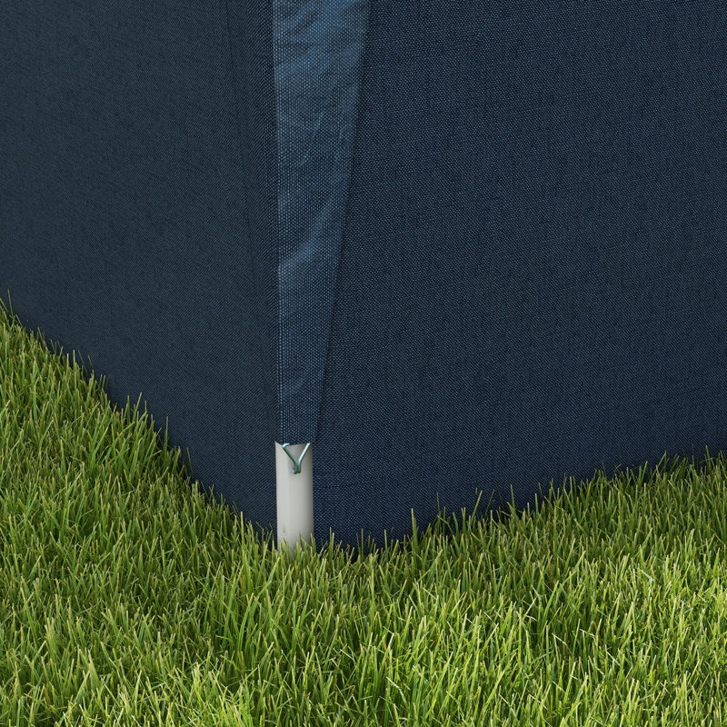 Auvent Outsunny avec parois latérales Pop Up, Bleu